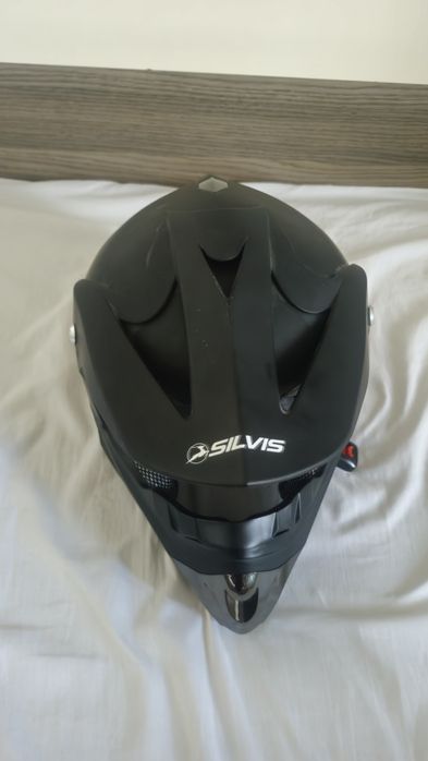 Casca mtb full face silvis, neagra, marine L (59-60cm)