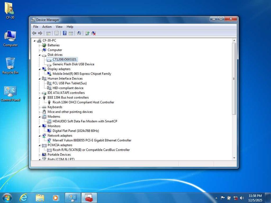 Брониран Panasonic Toughbook CF-30 MK2, TOUCH, SSD