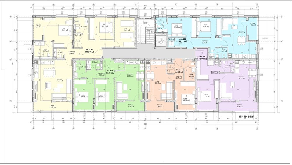 Тристаен апартамент в Beli Breg Residence