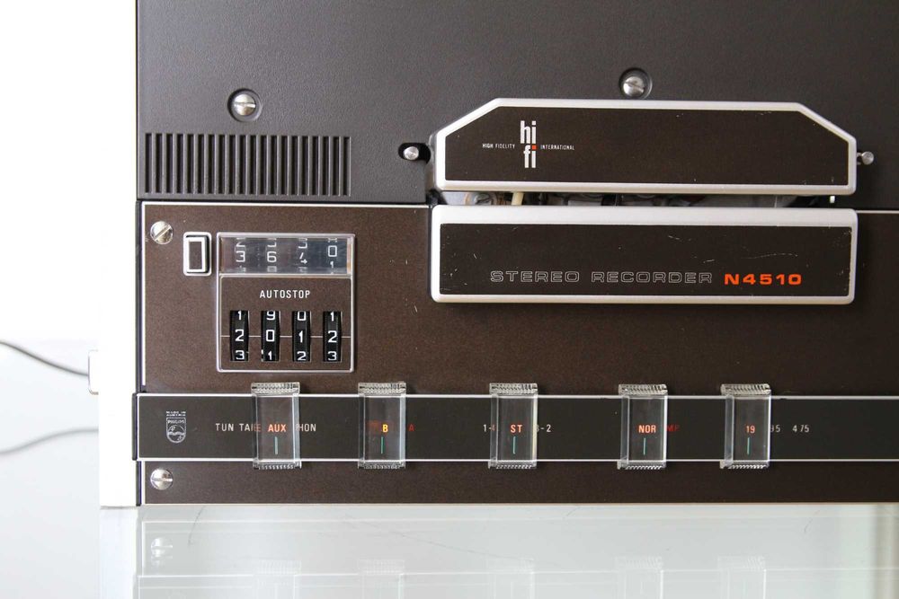 Magnetofon deck 3 capete Philips N4510 complet revizuit, fabricat in Austria 1973