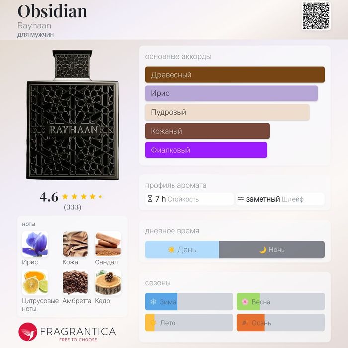 Hayaati Lattafa, rayhaan obsidian парфюмированная вода