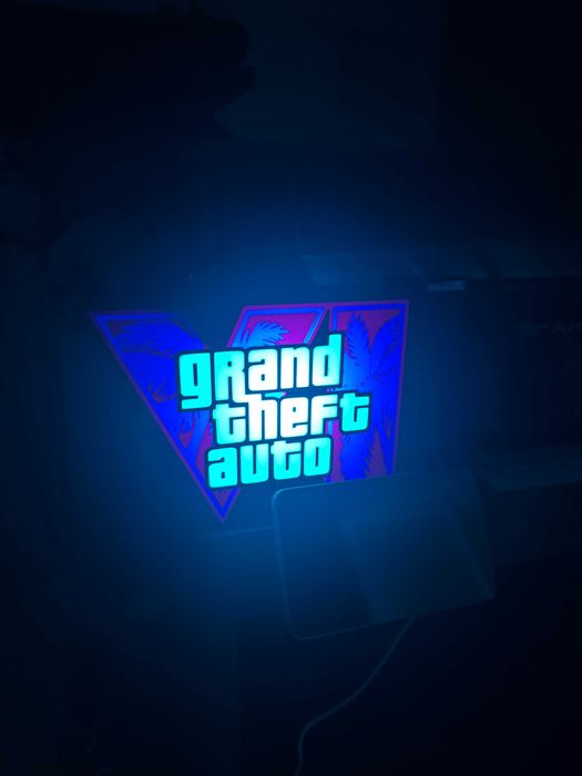 Lampa GTA 6 LED RGB cu telecomanda