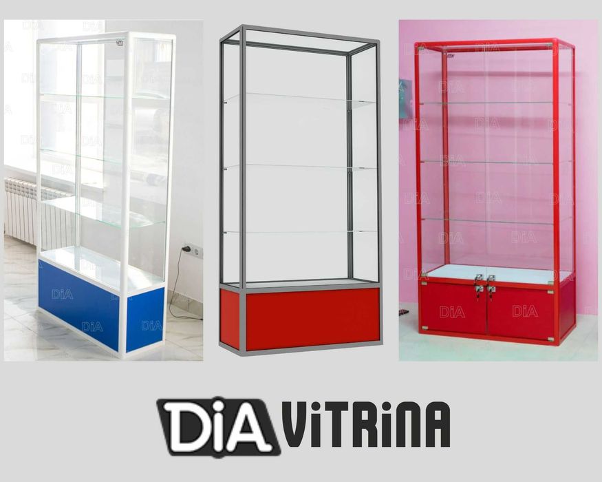 Прилавок витрина из профиля и стекла, торговые витрины для магазина