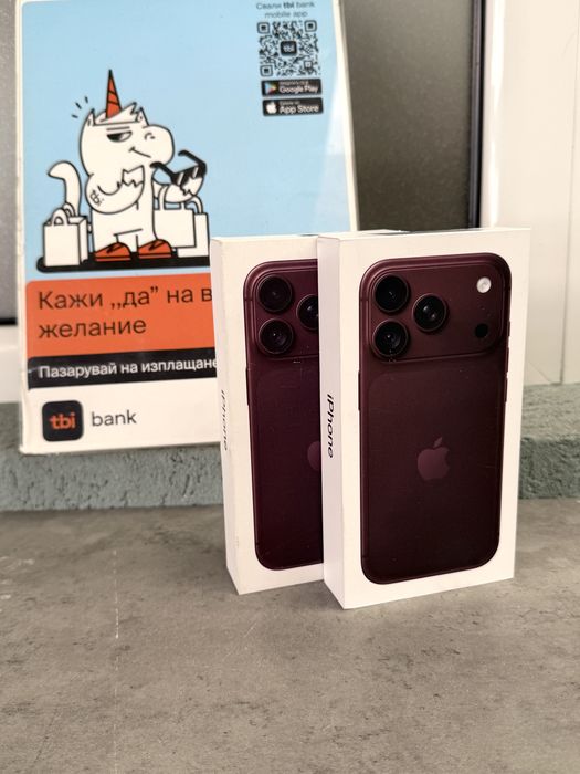 НОВИ•iPhone 18 Pro 256GB / Burgundy/Black/Glacier/Silver НАЛИЧЕН * ЛИЗИНГ TBI
