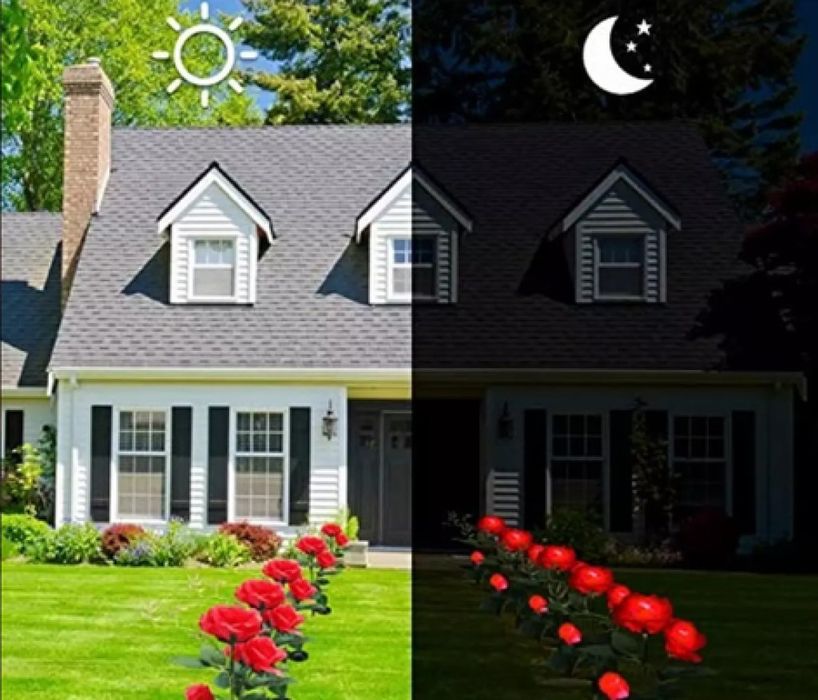 Соларна лампа Роза Водоустойчива