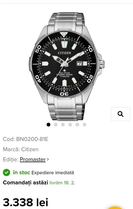 Urgent _Ceas CITIZEAN Promaster solar- TITAN 100 GR  !!