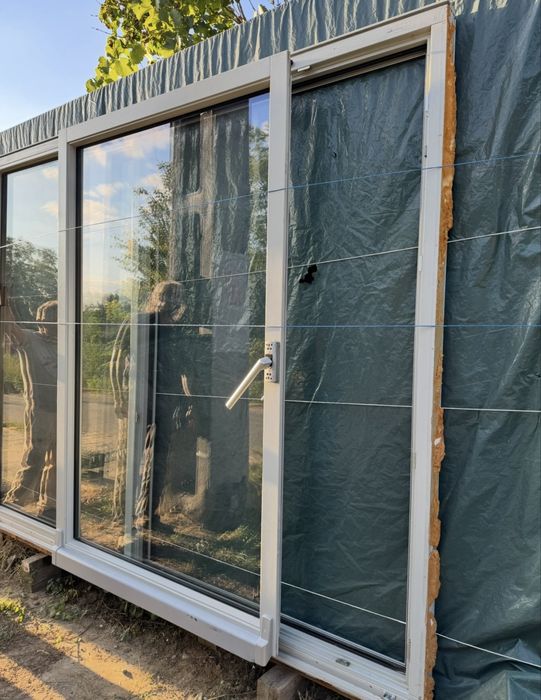 Usa terasa balcon culisanta lemn aluminiu termopan H 222 x L 272 Germania
