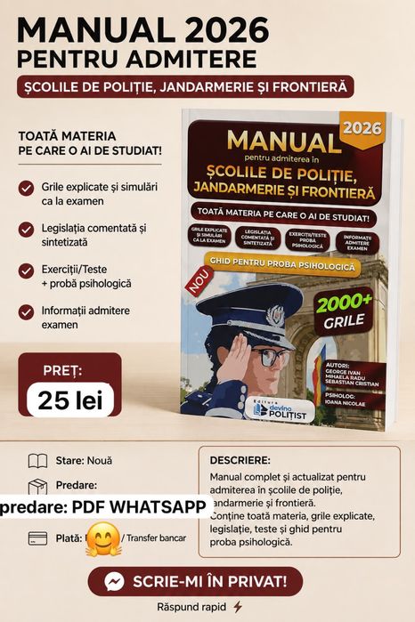 Devino Politist 2026 PDF oferta