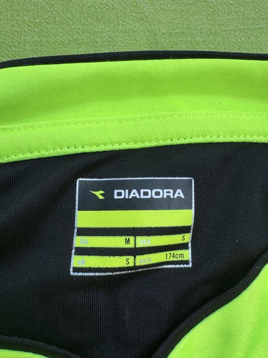 Tricou Arbitru Diadora Italia AIA FIGC Mânăcă Lungă Mărimea S / M Neon