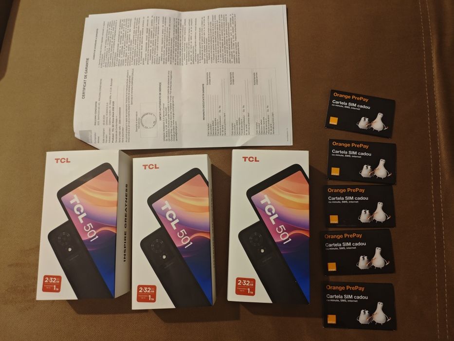 Telefon TCL 501 2/32gb sigilat + cartela sim orange