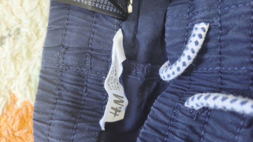Pantaloni bleumarin, H&M 122-128, geaca. Hanorac adidas