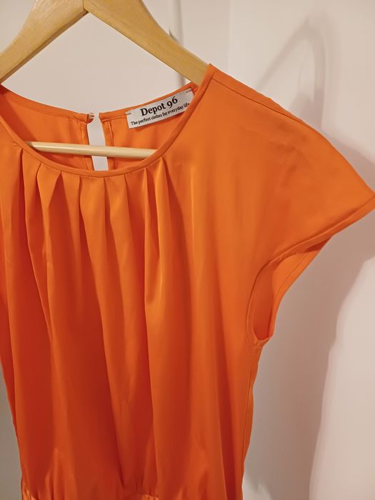 Top satin Depot 96 portocaliu