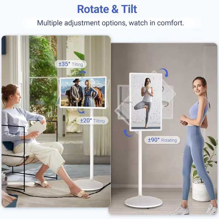 Портативный 21.5-32" Рулонный Сенсорный Экран TV Android 12