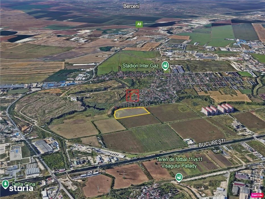 Vanzare teren cu PUZ Splaiul Unirii - Popesti Leordeni, ILFOV
