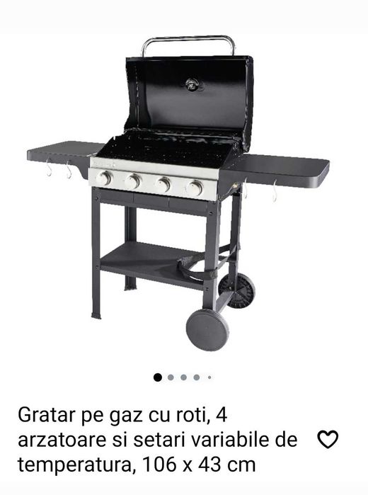 Grătar cu roți, pe gaz
