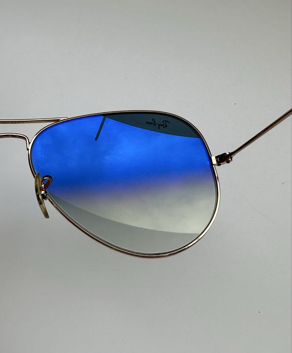 Ray-Ban RB3025 Aviator 62-14 Blue Gradient Mirror;Italy;отлични
