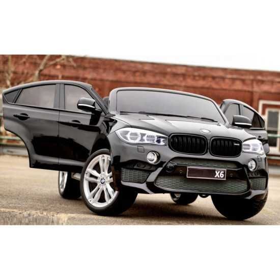 Акумулаторен джип BMW X6M 12V, с меки гуми и кожена седалка