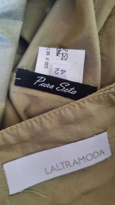 Fusta plisata A-line, matase naturala 100%, marimea 42 it (38 -M)