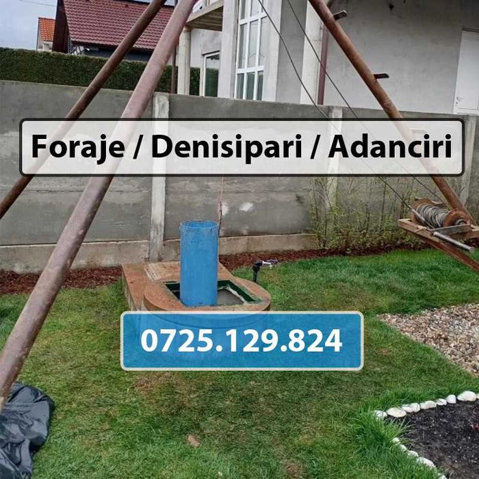 Foraje puturi apa, foraje pentru irigatii, sapare puturi apa