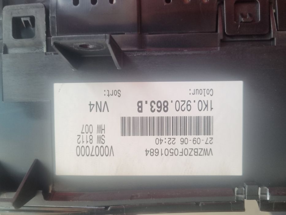 ceas bord de VW golf5 plus 2.0 TDI