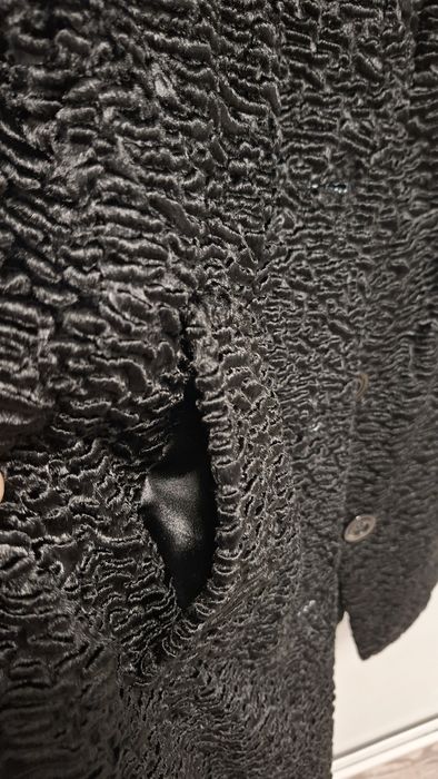 Черно палто Gallery Petite (каракул ефект)