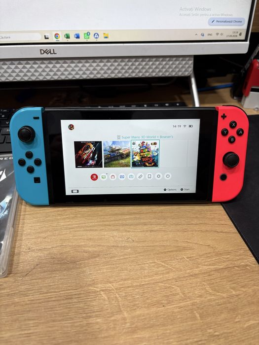 Nintendo Switch + 3 Jocuri + microSD 128GB | Stare foarte bună