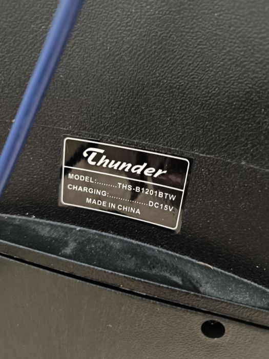 Караоке тонколона Thunder THS-B1201BTW; Bluetooth, FM радио, USB, SD c