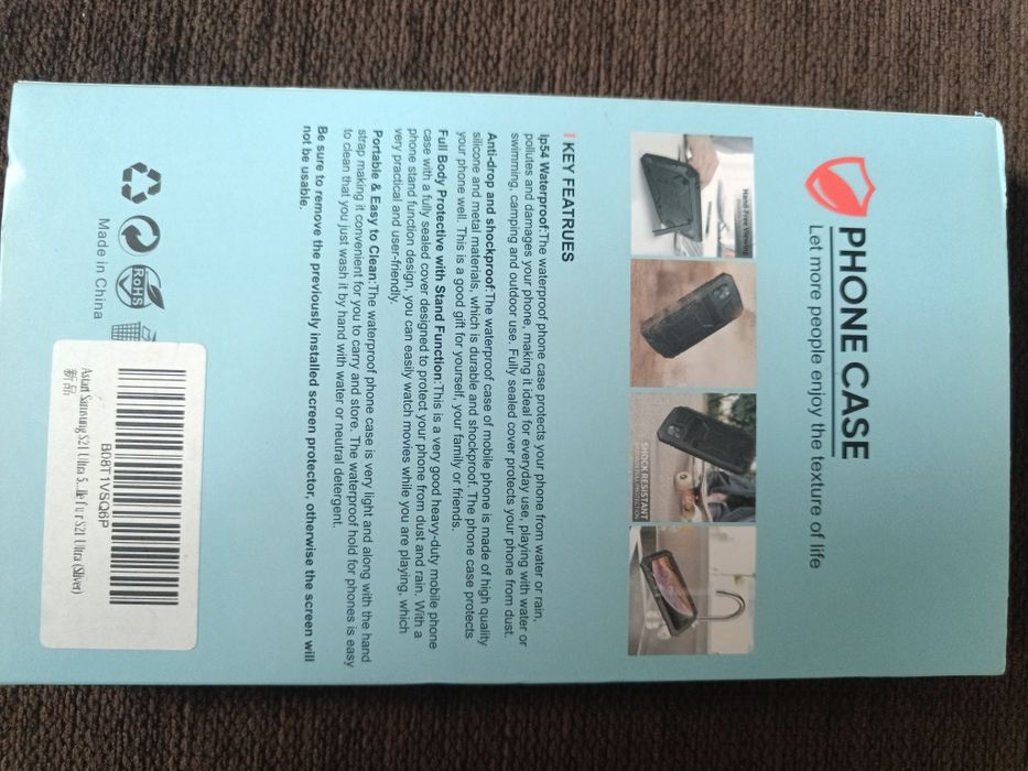 Husă Waterproof Samsung Galaxy S21 Ultra 5G – Anticădere, Etanșă, Silver – Nouă