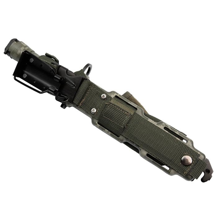 Cutit de vanatoare, Jungle Camo, verde, 32.5 cm, teaca inclusa