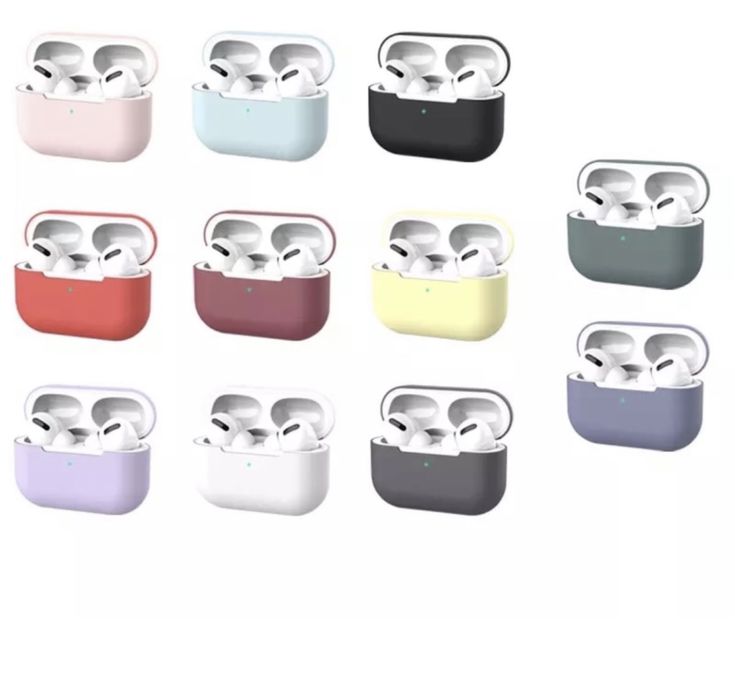 Husa Silicon Slim Pentru Cutie Casti Aipods PRO Airpods 1 2 3  4 PRO 2