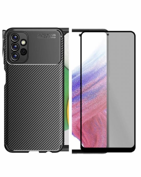 Husa TPU Model Black si Folie Sticla 22D Samsung A57/A56/A55/A54/A53/A52S