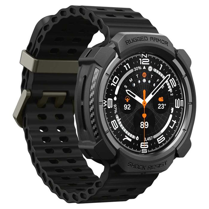 Spigen Кейс Spigen Rugged Armor (ACS11611) - Samsung Galaxy Watch Ultra 2 - Черен
