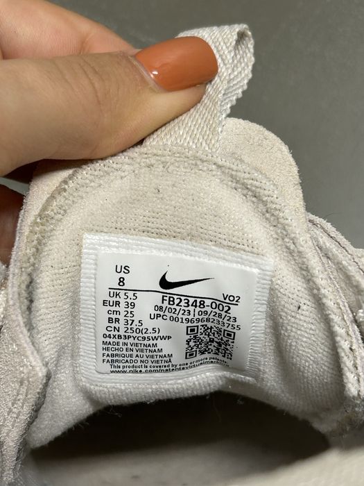 Nike, Спортни обувки Air Force 1 Wild с кожа, Бежов, Мръснобял