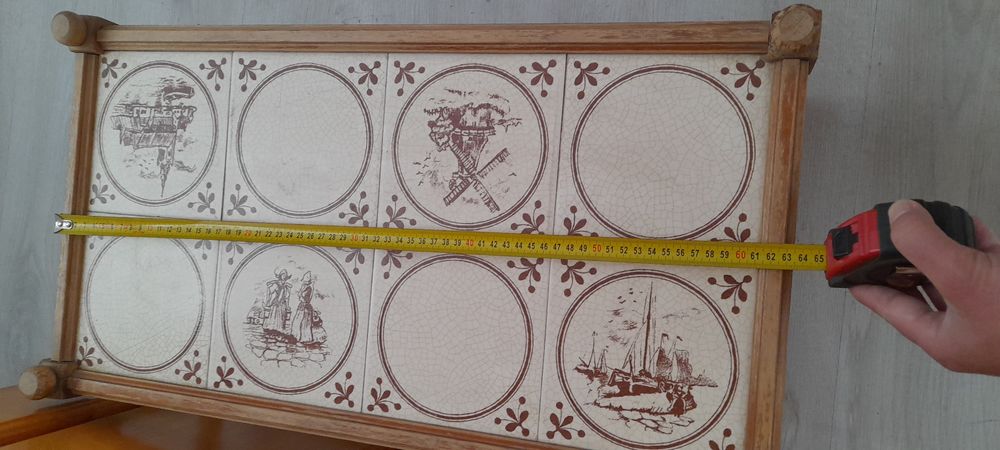 Старина масивна масичка плот от плочи