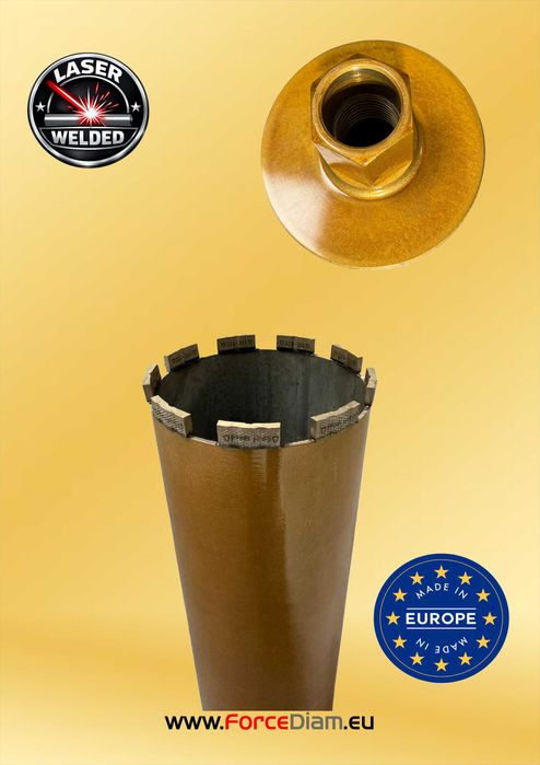 Ø 112 Carota Diamantata ForceDiam Gold Edition, Diametru 112mm,L 450mm