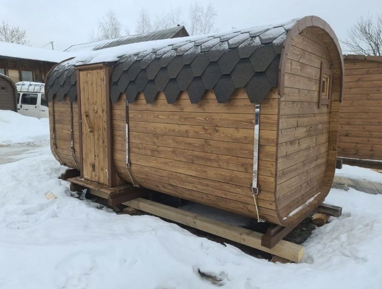 Баня бочка-квадро