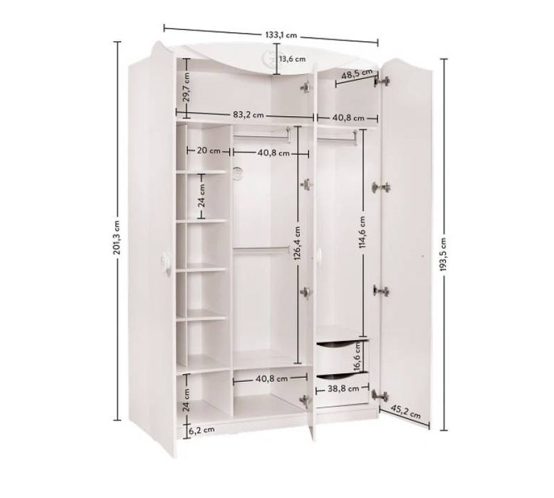 Mobilier complet pentru camera bebeluș – Cilek Baby Cotton