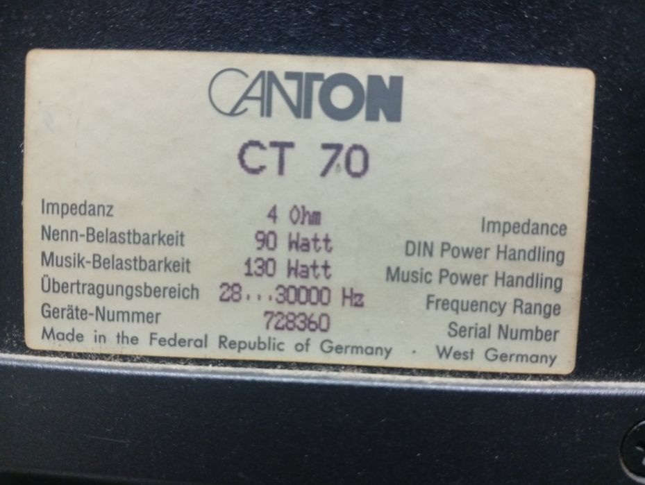 Тонколони Canton CT-70 ( Ergo-70 )