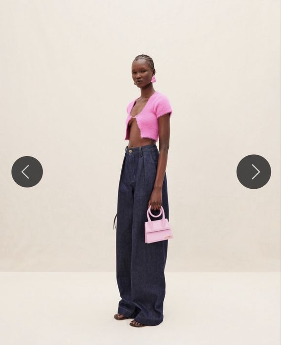 JACQUEMUS Le Chiquito Noeud Light Pink  оригинална нова чанта с етикет