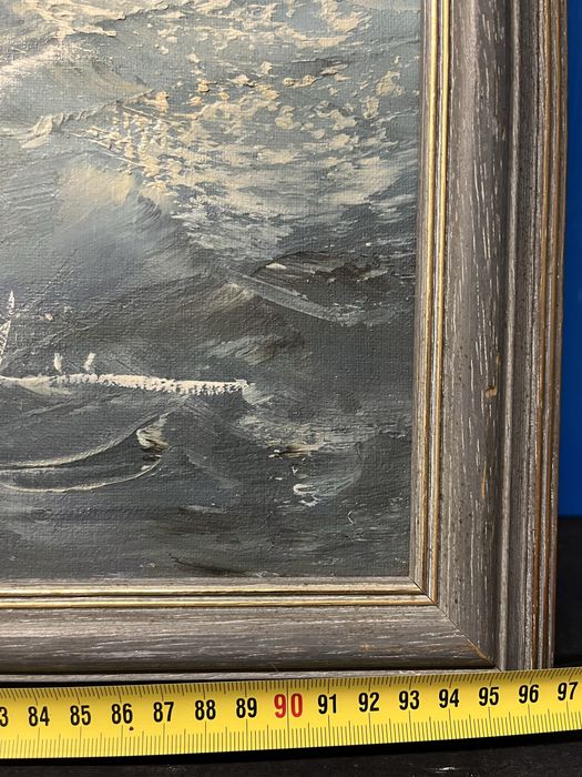 Картина-красив,морски пейзаж с ветроходни кораби