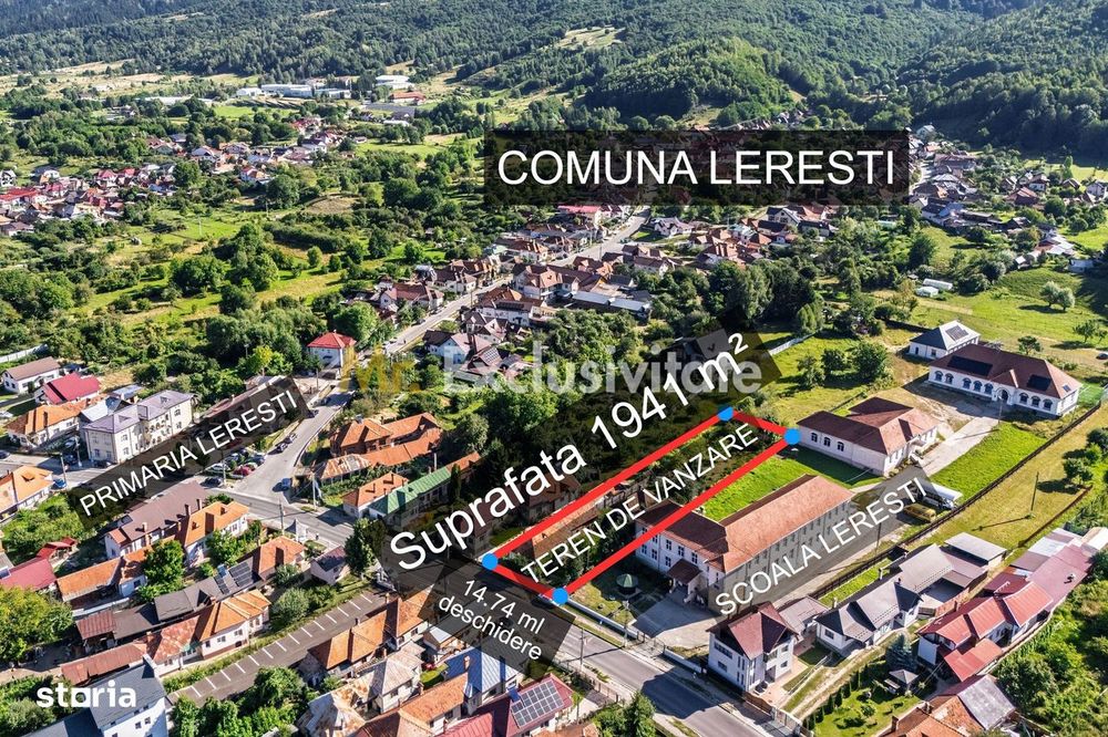 Teren cu potential exceptional 1941 mp– Centru Leresti | Campulung