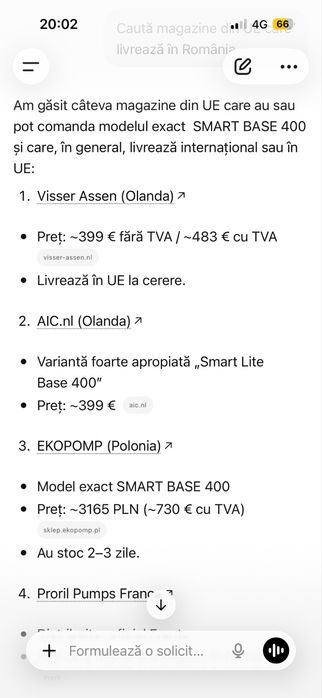 Pompa submersibilă+furtun, Proril Smart Base 400