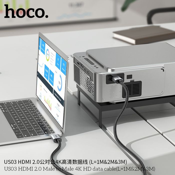 Hoco US03 Кабель 4K/60HZ 18Gbps HDMI to HDMI Cable