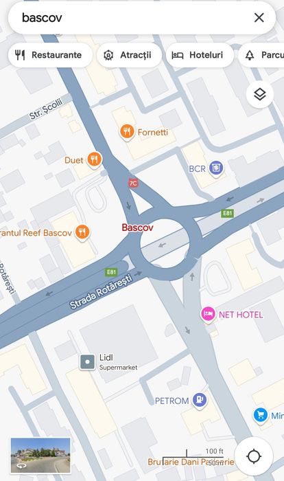 Inchiriz panou publicitar banner reclama  giratoriu Bascov E81 Pitesti