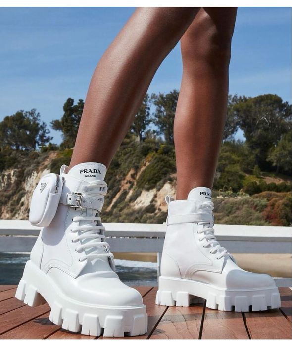 Белые ботинки Prada 1:1