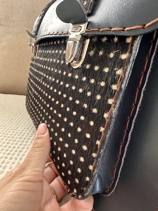 Geanta piele+blana Tania Gonzales