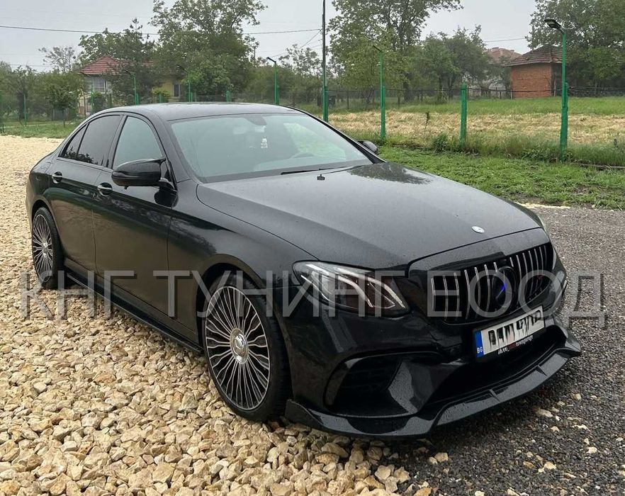 Преден лип спойлер за мерцедес в213 амг / mercedes w213 lip spoiler amg / добавка за предна броня / нож