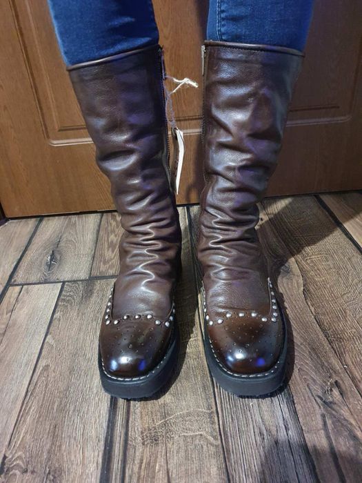 НОВИ ботуши A.S.98 естествена кожа 39 номер