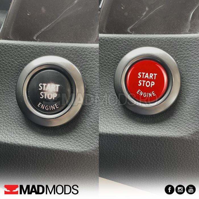 Buton pornire motor Start Stop Rosu Negru BMW E87 E90 E60 E84 E70 E71