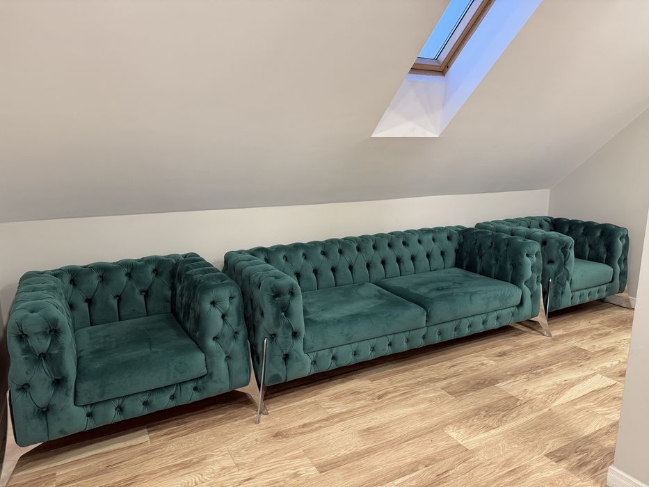 Canapea chesterfield 3 piese